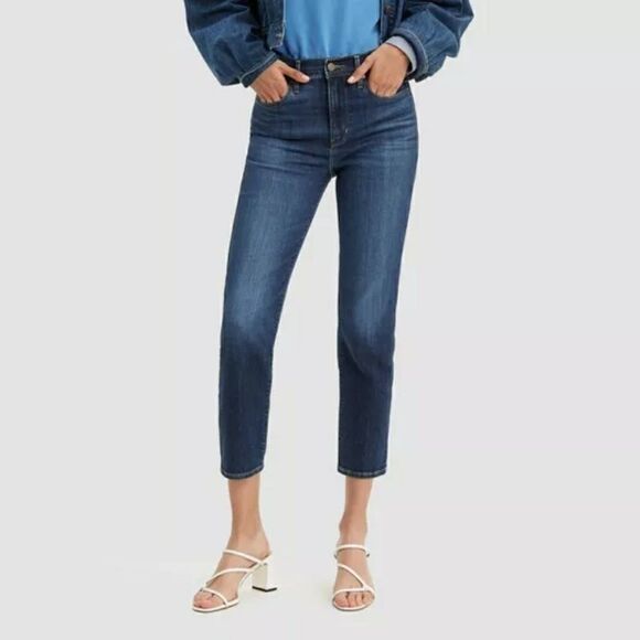 Levi's Women's 724 High-Rise Straight Cropped 25 - Picture 1 of 8